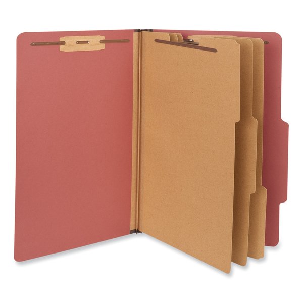 Universal Pressboard Classification Folder 8-1/2 x 14", Red, PK10, Expanded Width: 3" UNV10295